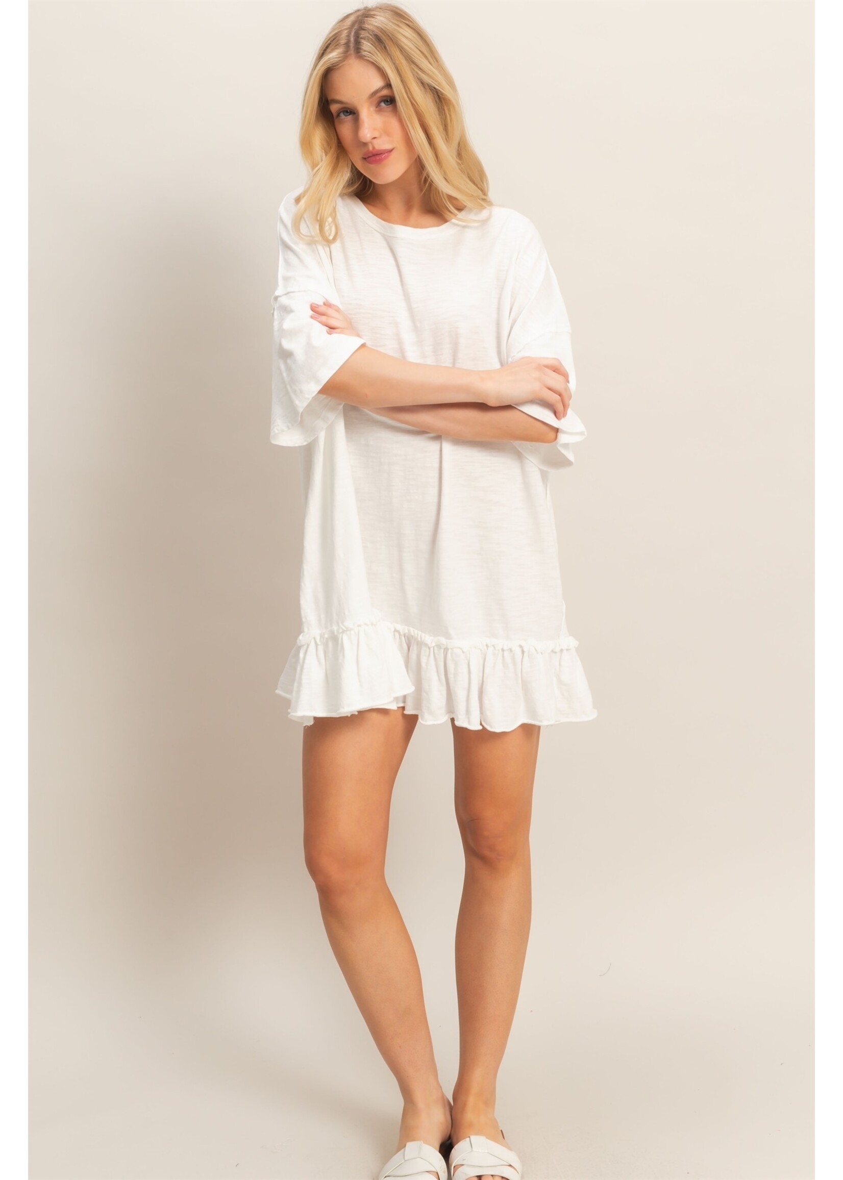 HYFVE Ruffle Hem Oversized Tunic - HF26A785