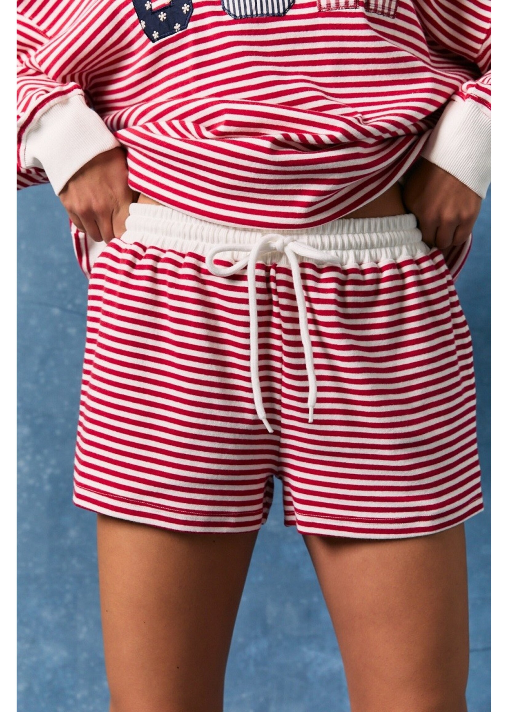 Le Lis Mid Rise Stripe Shorts - PP6948-6