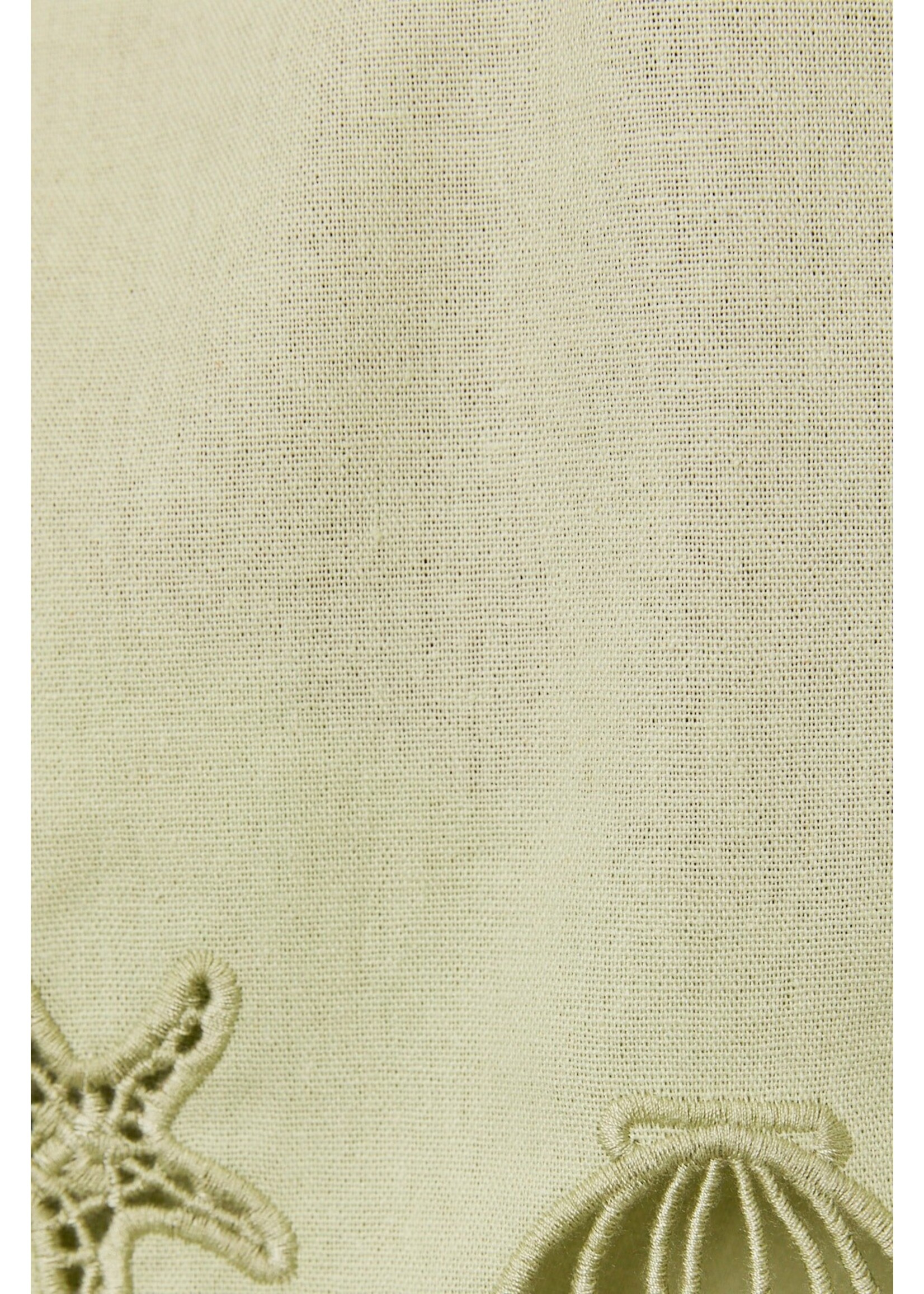 Le Lis Embroidered Scallop Hem Spaghetti Babydoll Top - ST3704