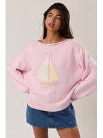 Le Lis Boat Neck Sweater Top - SWT3465
