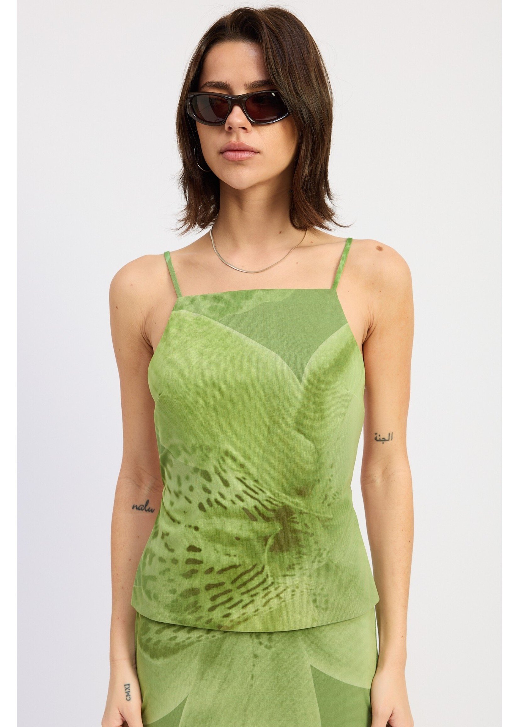 Emory Park Open Back Sleeveless Mesh Top - M8938T-2