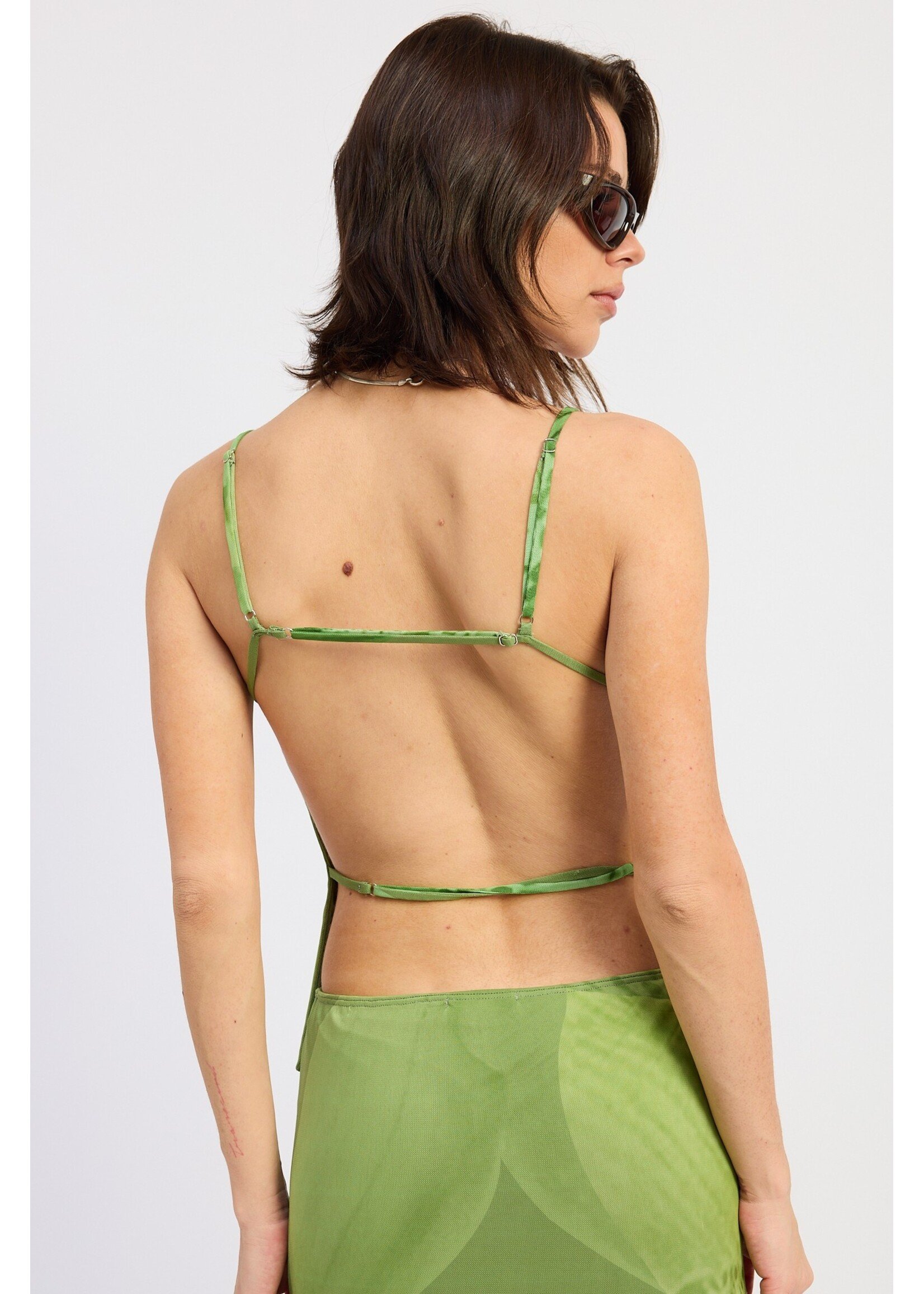 Emory Park Open Back Sleeveless Mesh Top - M8938T-2