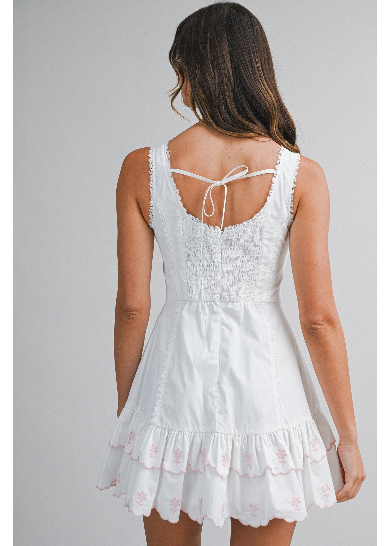 Mable Embroidered Sleeveless Mini Dress - MD6416