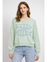 Dreamers Double Fish Knit Pullover - CC2827-R