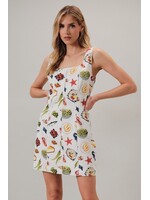 Sunday Edition Square Neck Sleeveless Nautical Denim Mini Dress - JD8039