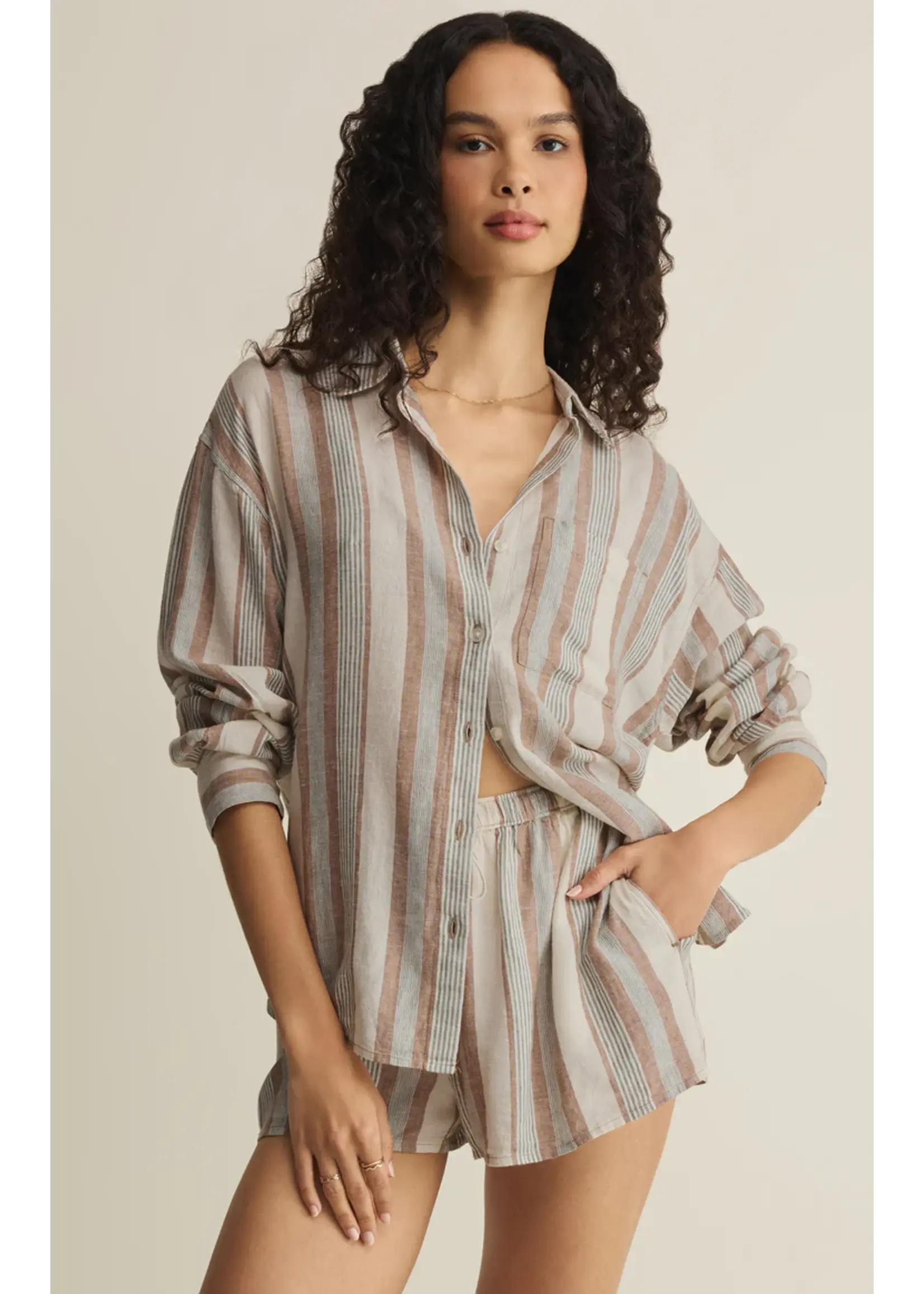 Z Supply The Perfect Striped Button Up - ZT262689