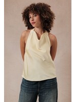 Sunday Edition High Cowl Neck Halter Satin Top - MT20370-1