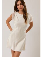 Le Lis Sleeveless High Neck Lace Trim Detail Dress - ID6611