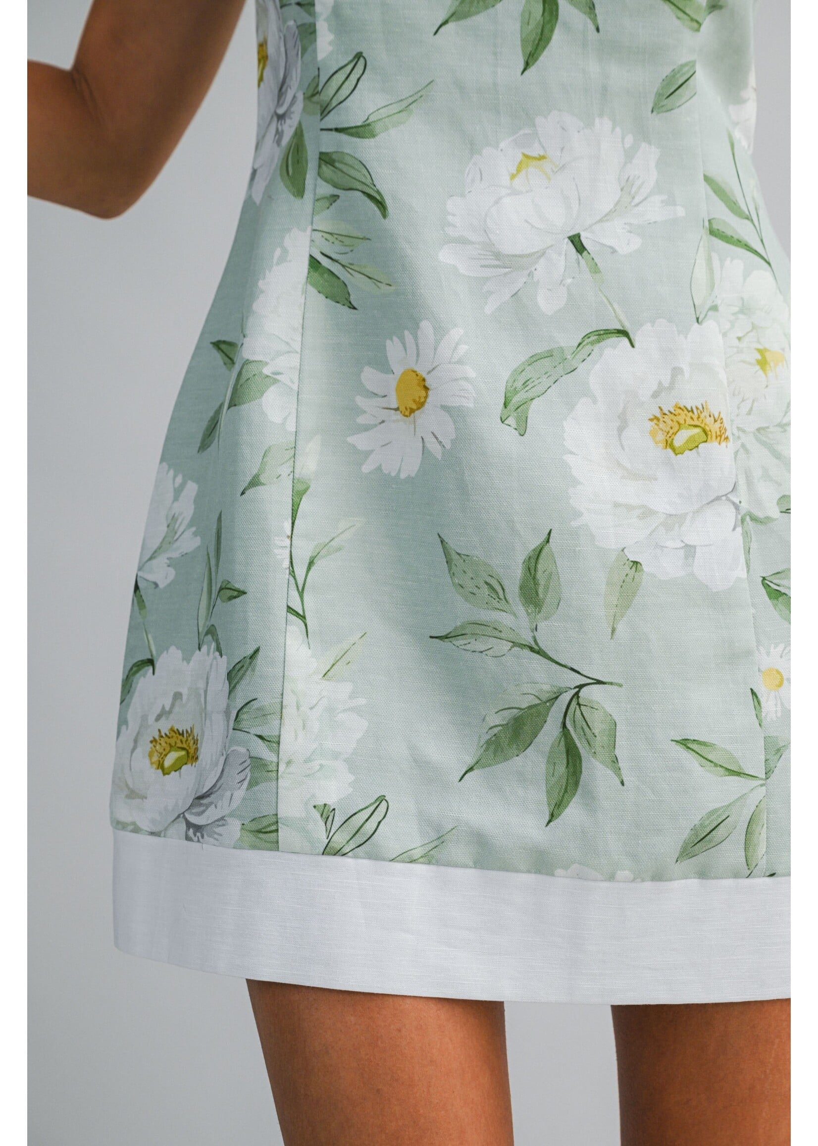 Mable Floral Printed Sleeveless Mini Dress - MD6394