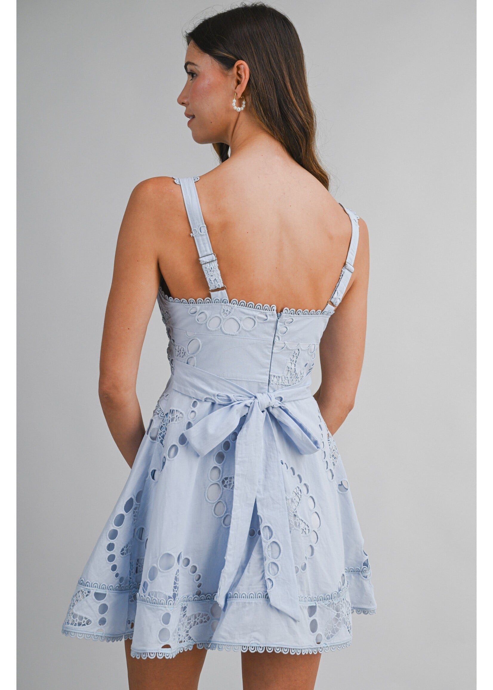 Mable Starfish Eyelet Lace Mini Dress - MD6323