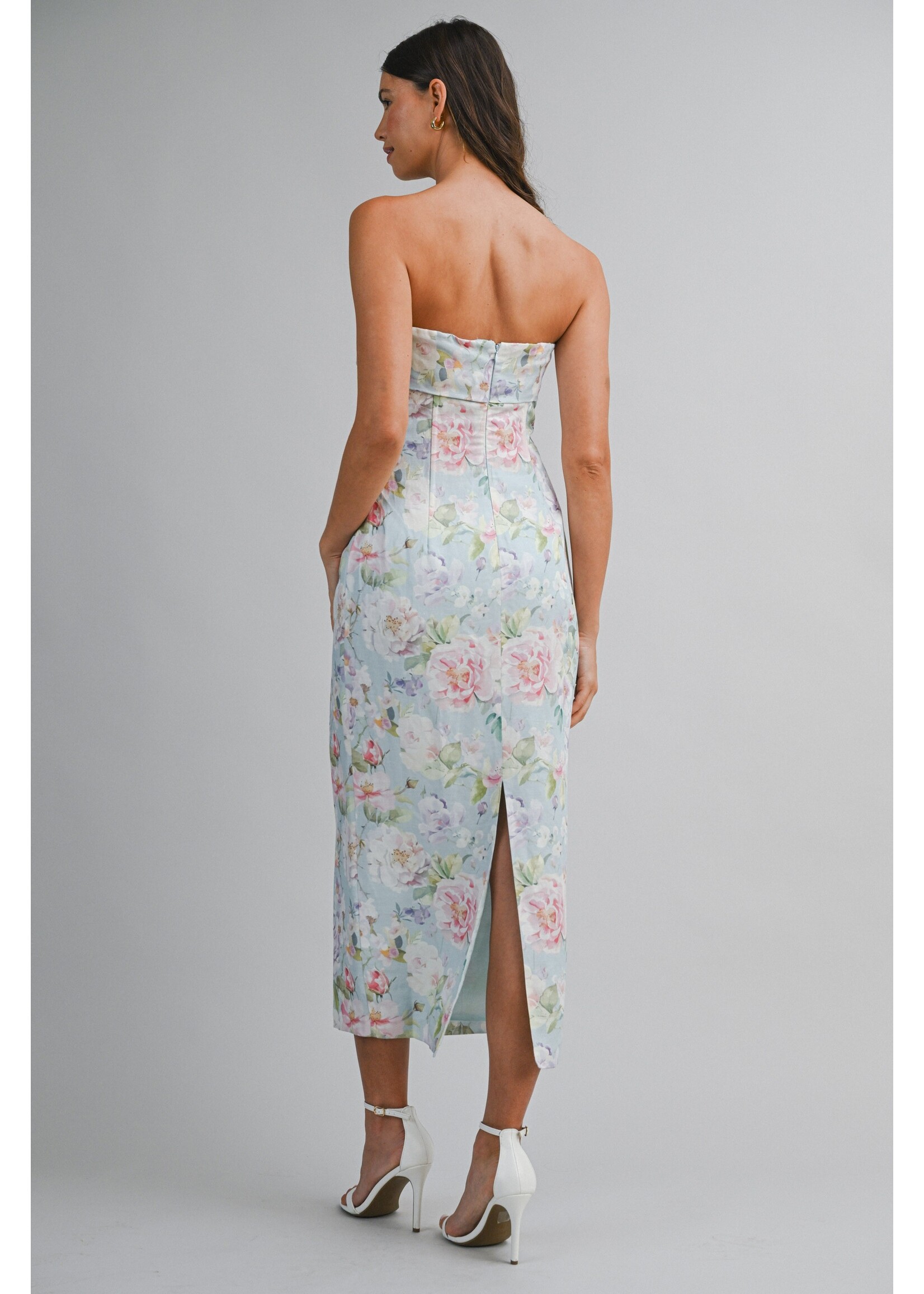 Mable Floral Bodycon Tube Dress - MD3624
