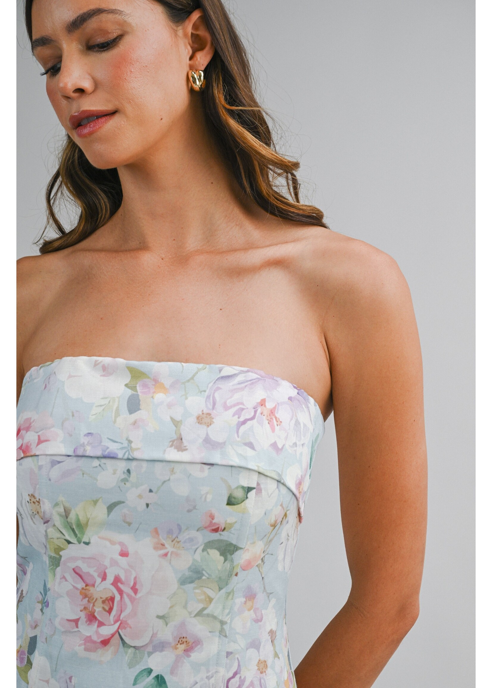 Mable Floral Bodycon Tube Dress - MD3624