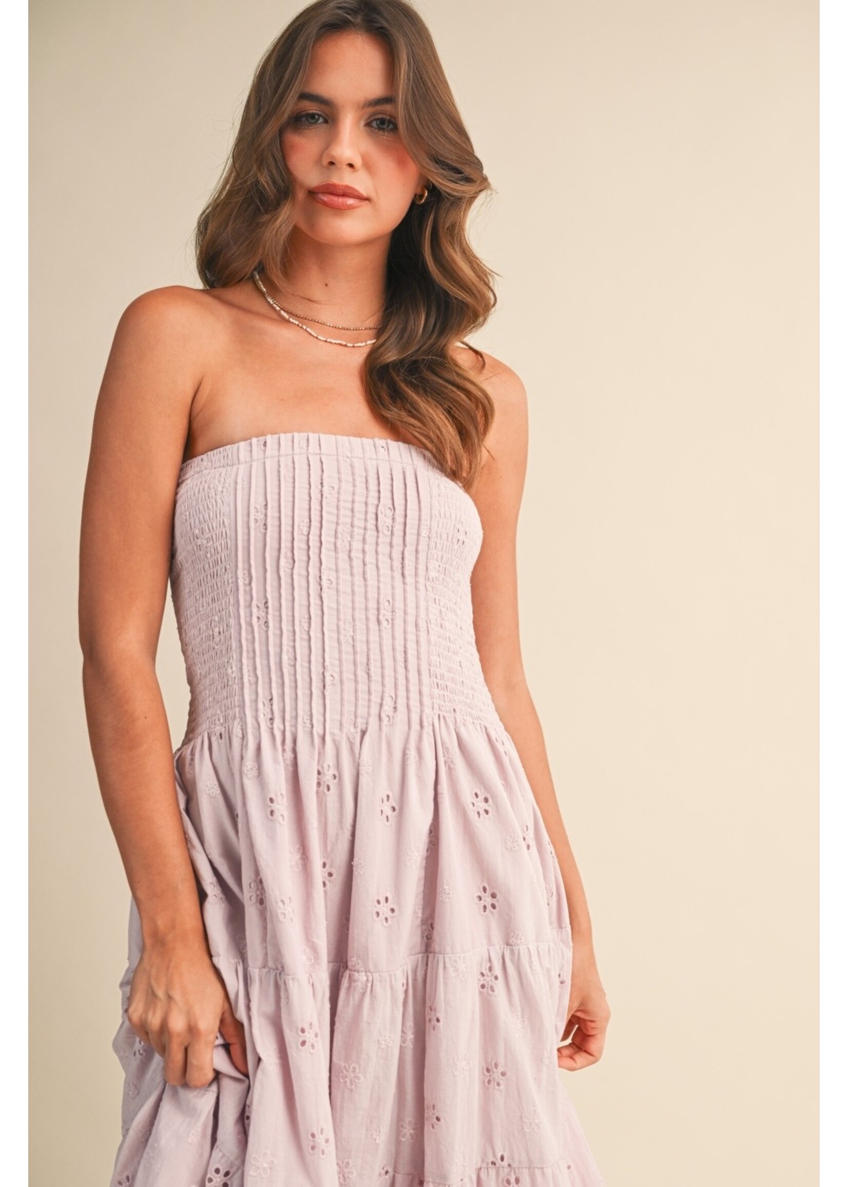 Klesis Pleated Detail Layered Midi Dress - ID9542