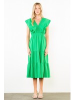 THML Ruffle Sleeves Tiered Dress - THS2003