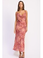 Emory Park Cowl Neck Maxi Satin Dress - IPA3707D-1