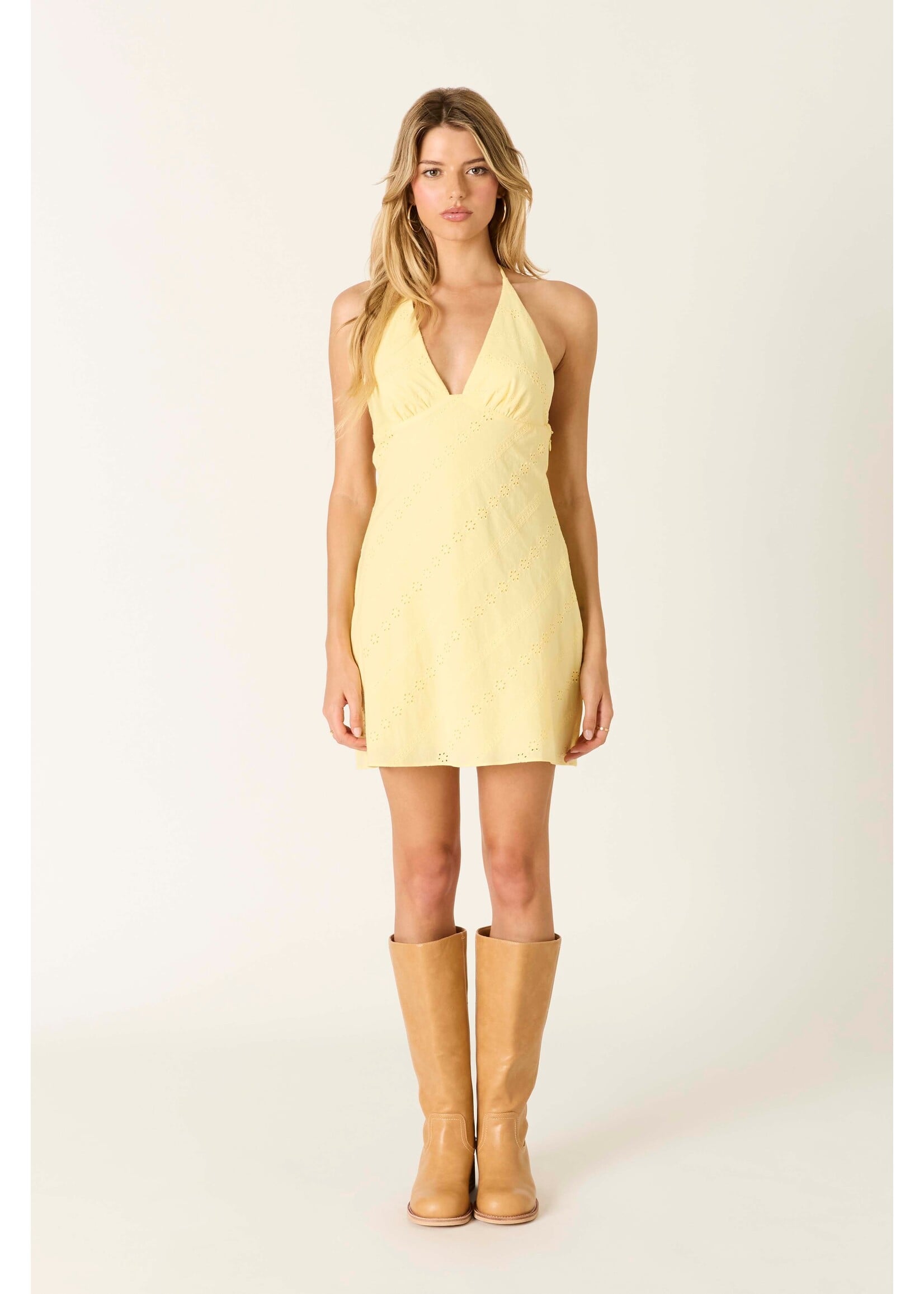 Cotton Candy LA Tie Back Ruffle Detail Mini Dress - CD-14372