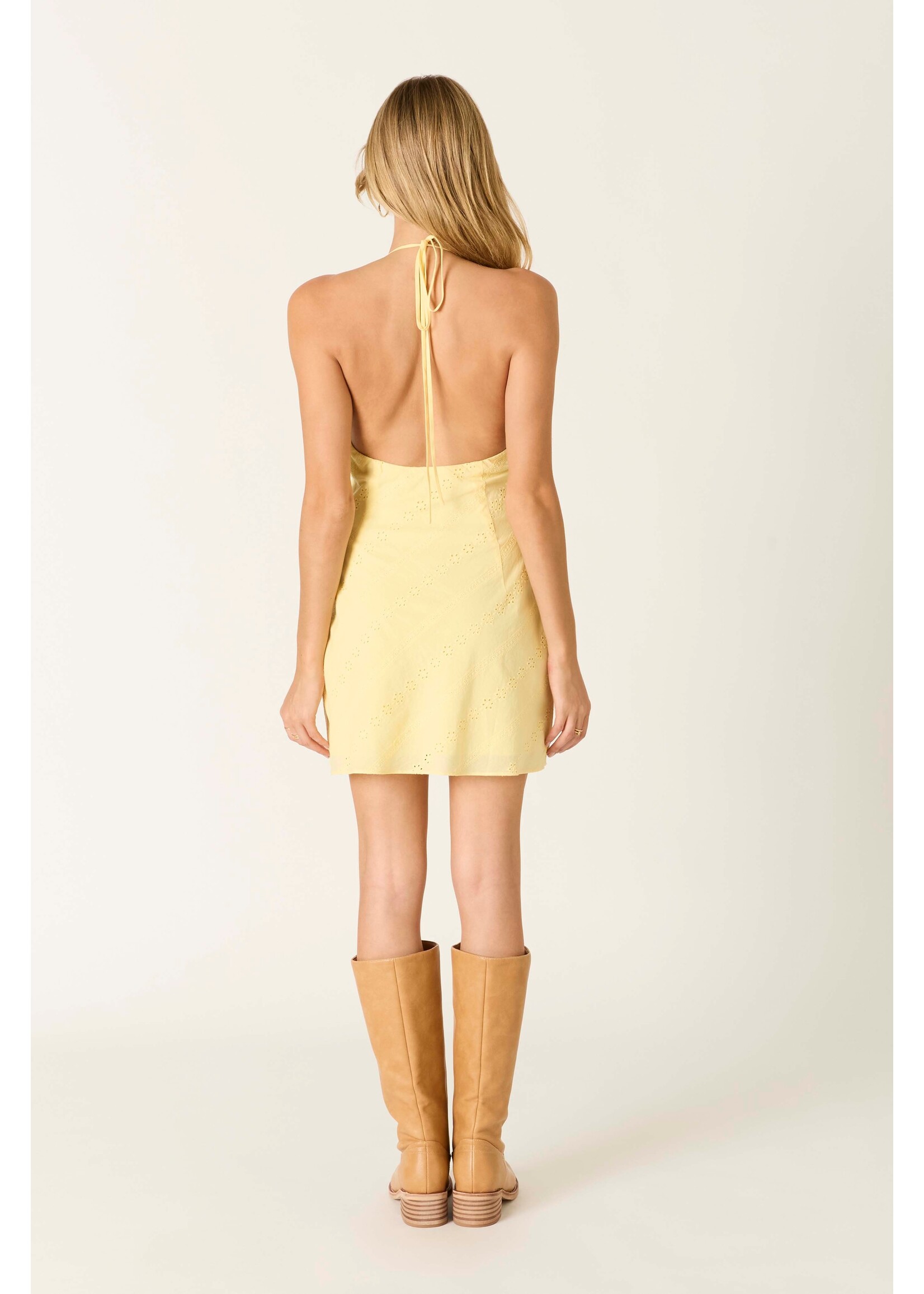 Cotton Candy LA Tie Back Ruffle Detail Mini Dress - CD-14372