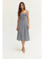 Crescent Florence Gingham Slip Midi Dress - CD7273-1