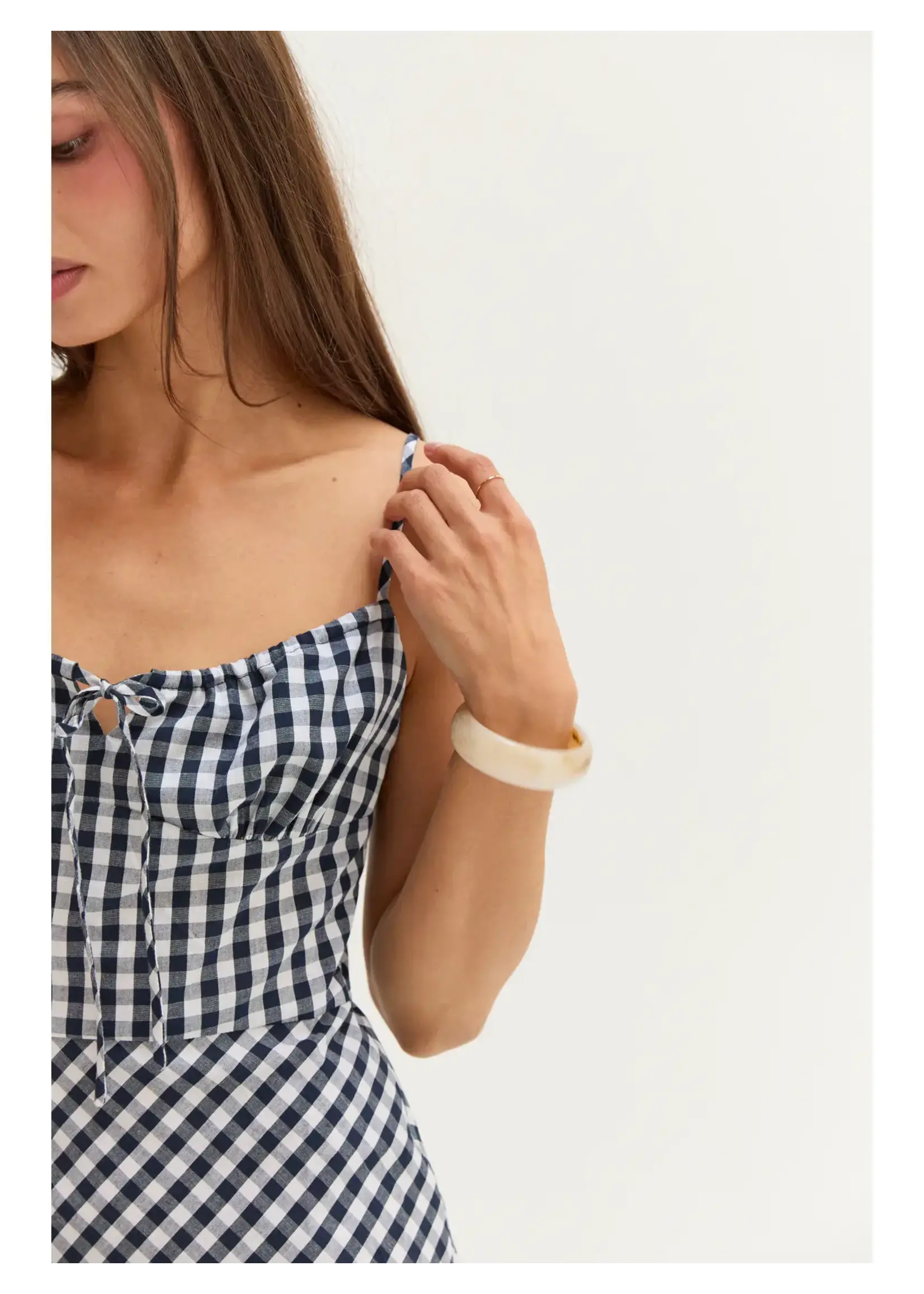 Crescent Florence Gingham Slip Midi Dress - CD7273-1
