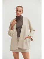 Crescent Molly Open Front Wool Blend Jacket - CJ9535