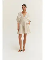Crescent Thea Pleated Linen Maxi Dress - CD9813