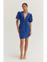 Crescent Hayden Poplin U-Wire Puff Short Sleeve Mini Dress - CD9786