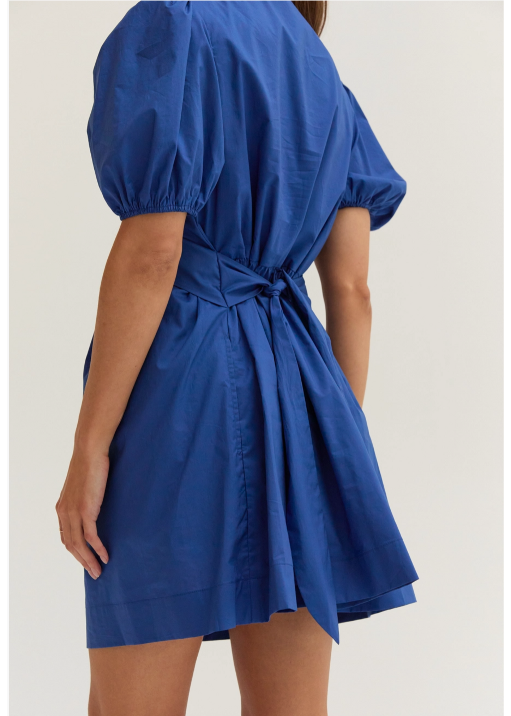 Crescent Hayden Poplin U-Wire Puff Short Sleeve Mini Dress - CD9786