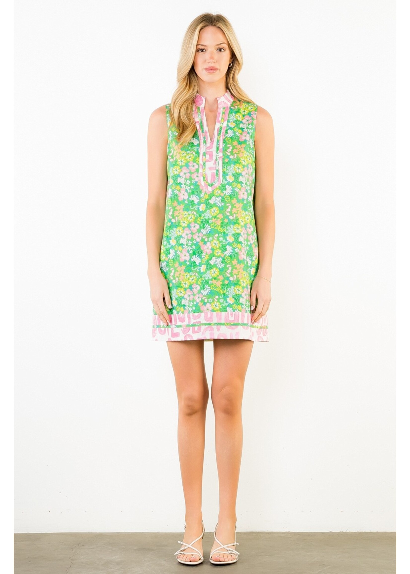 THML Strapless Floral Dress - JH2384-4
