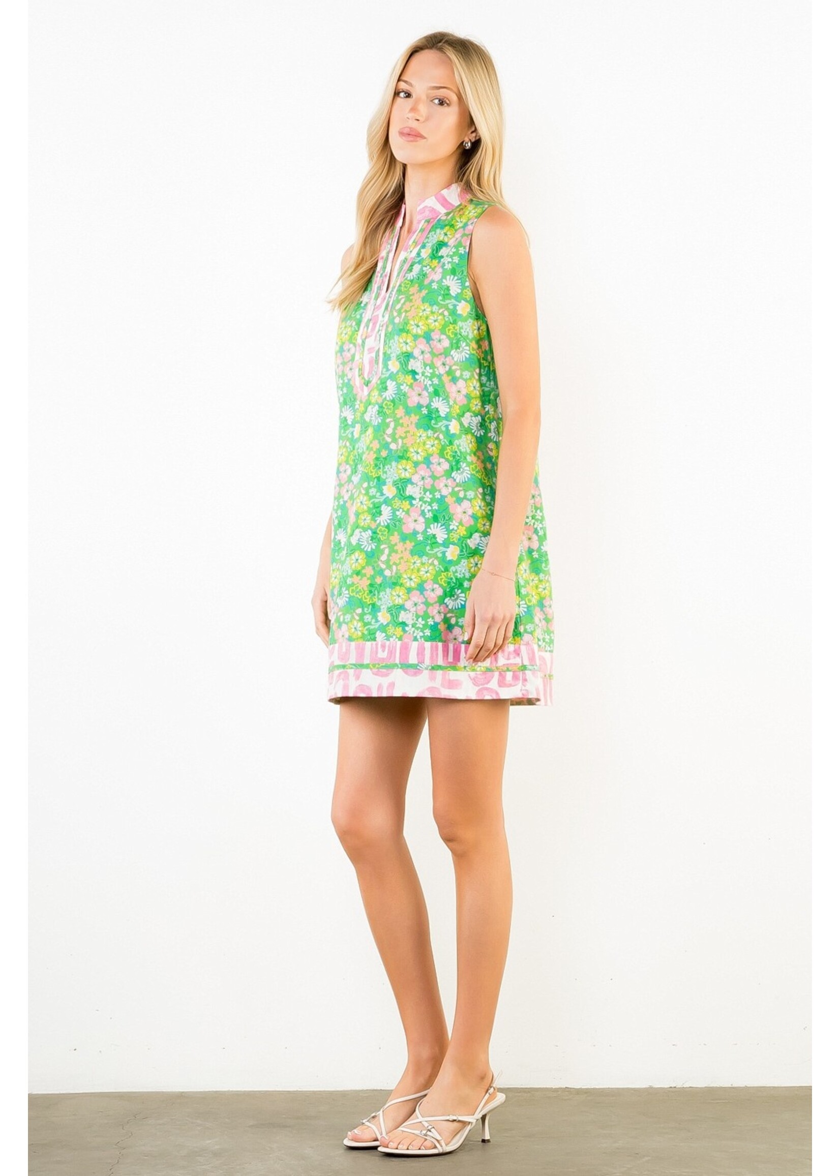 THML Strapless Floral Dress - JH2384-4