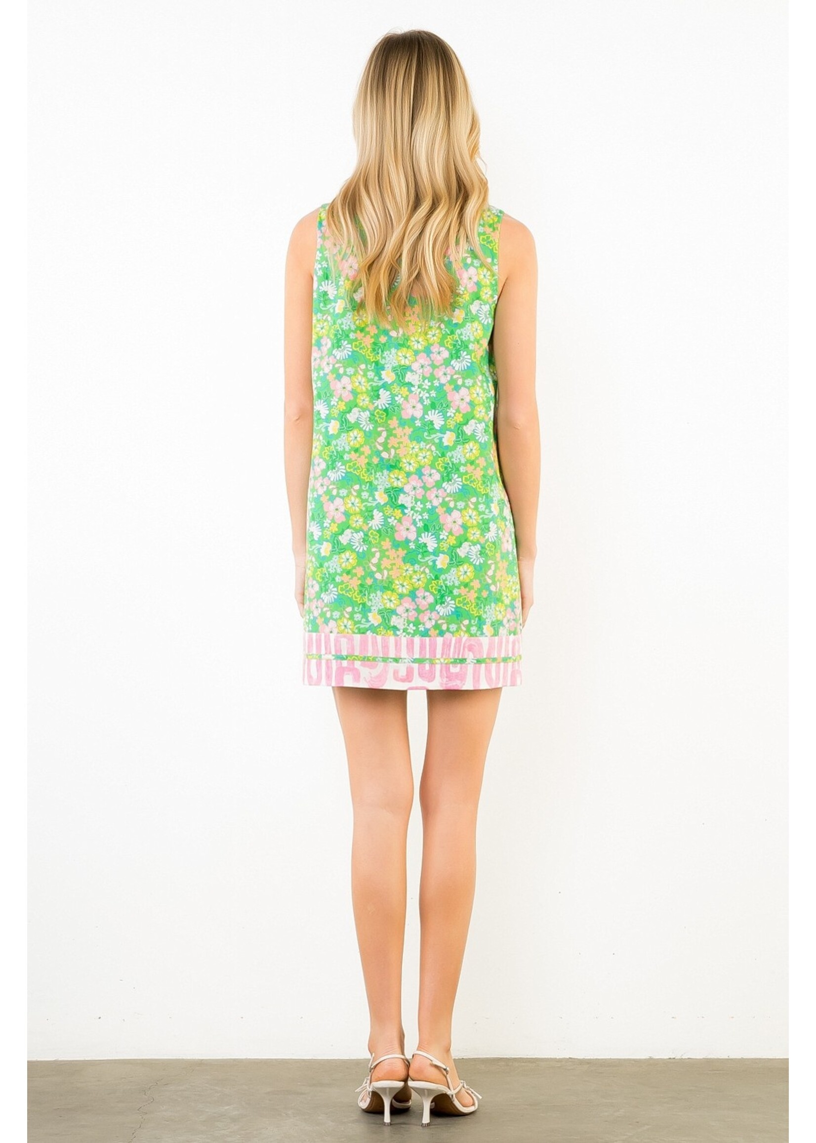 THML Strapless Floral Dress - JH2384-4