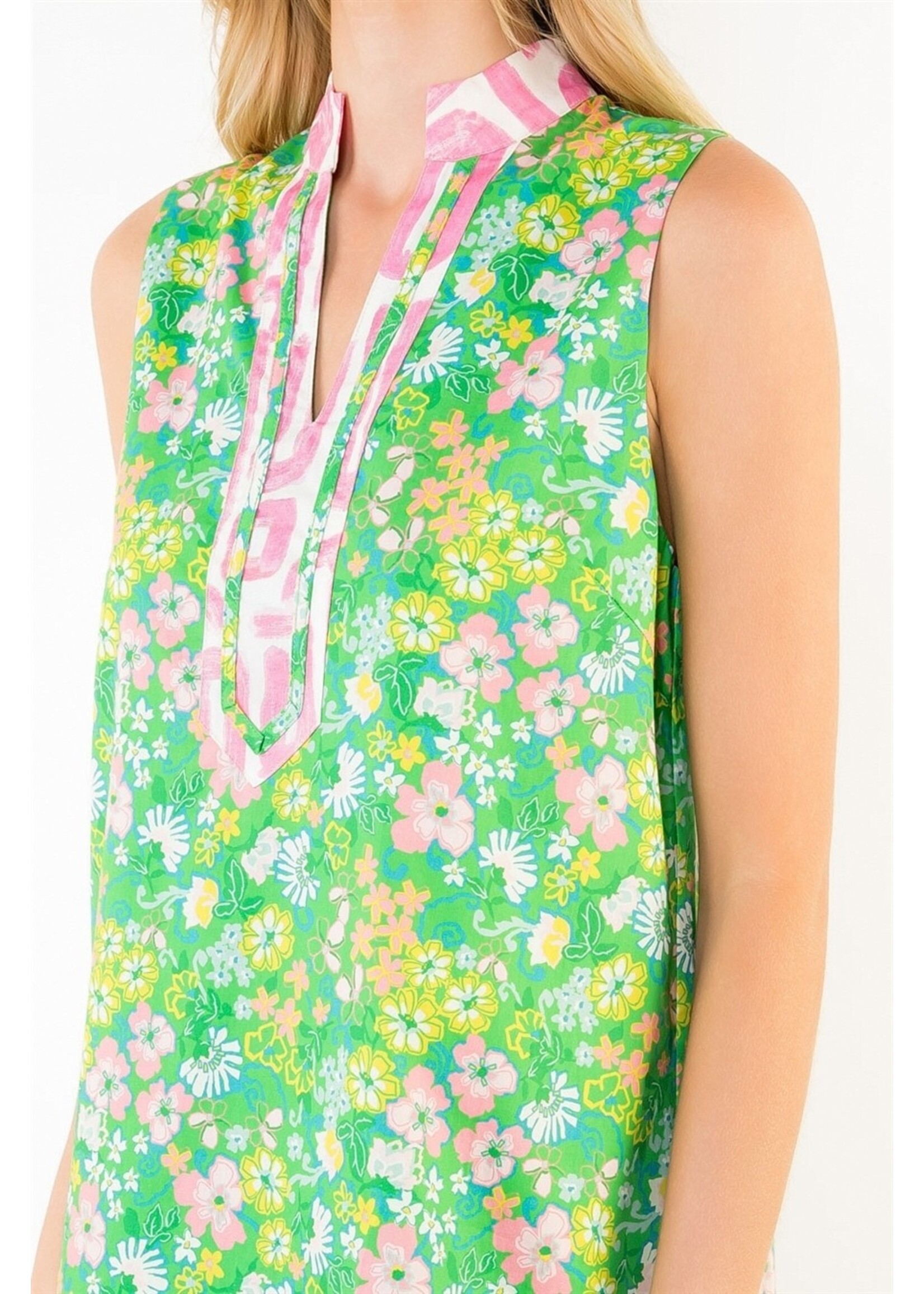 THML Strapless Floral Dress - JH2384-4