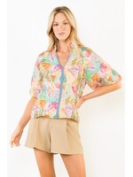 THML Floral Print Puff Sleeve Top - WCT3808