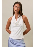 Le Lis Cowl Neck Ruched Halter Top - PT6557