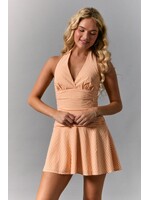 Le Lis Halter Neck Gingham Mini Dress - PD6977