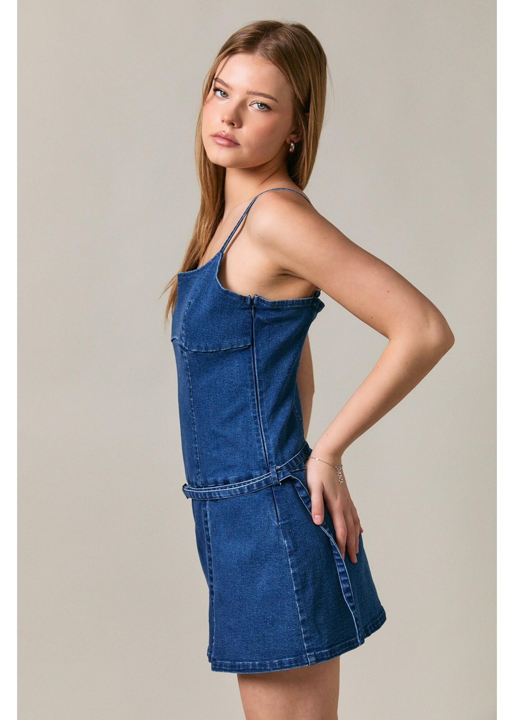Le Lis Sleeveless Low Waist Mini Dress with Shorts - BD1559