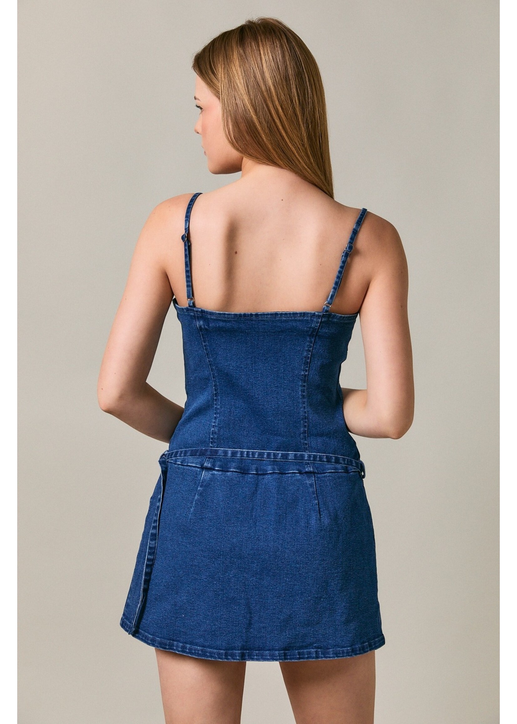Le Lis Sleeveless Low Waist Mini Dress with Shorts - BD1559