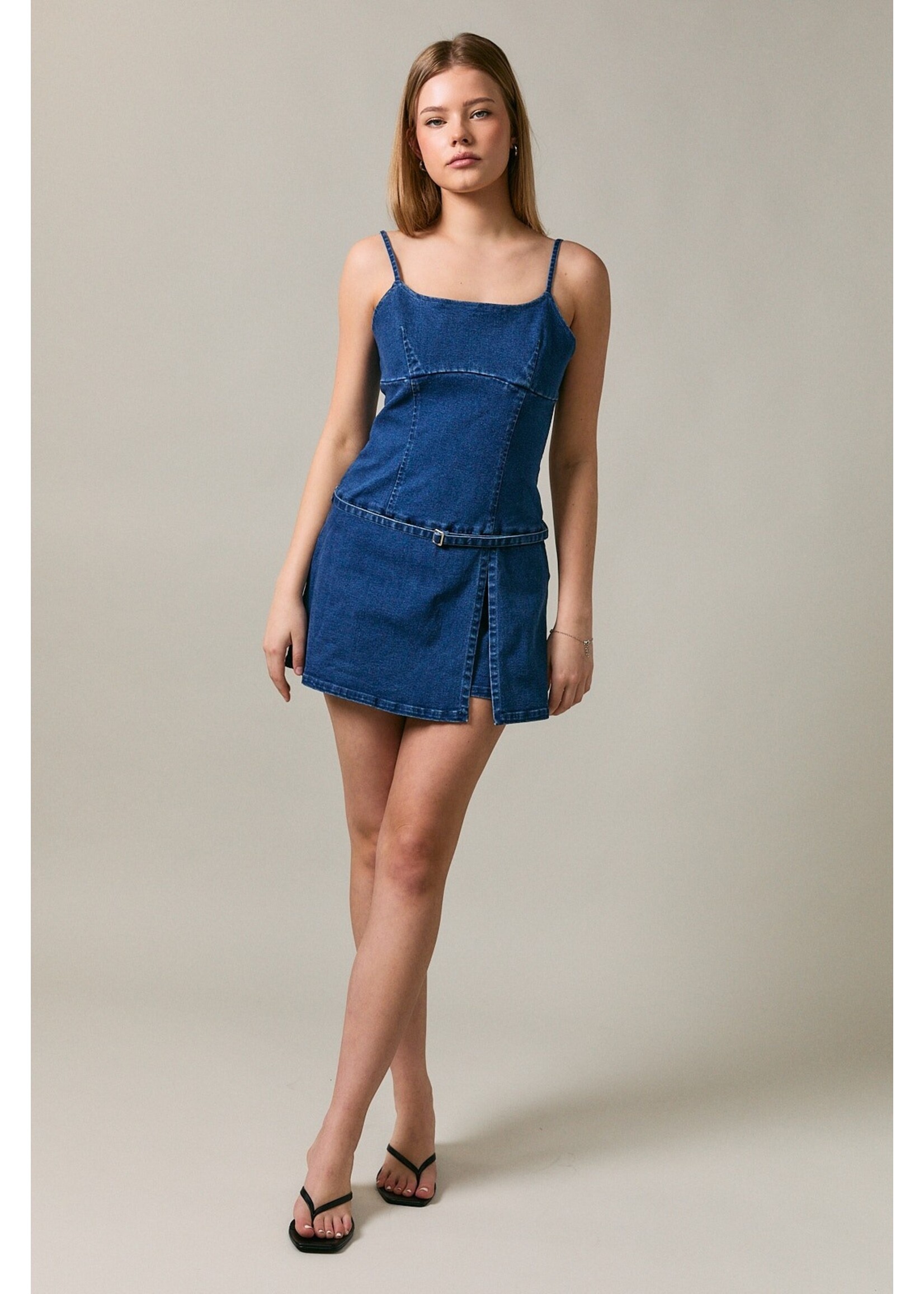 Le Lis Sleeveless Low Waist Mini Dress with Shorts - BD1559