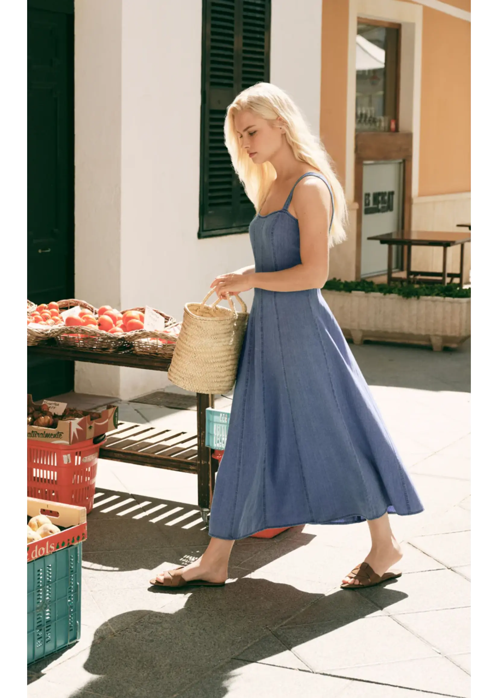 Z Supply Leonora Indigo Midi Dress - ZD263548