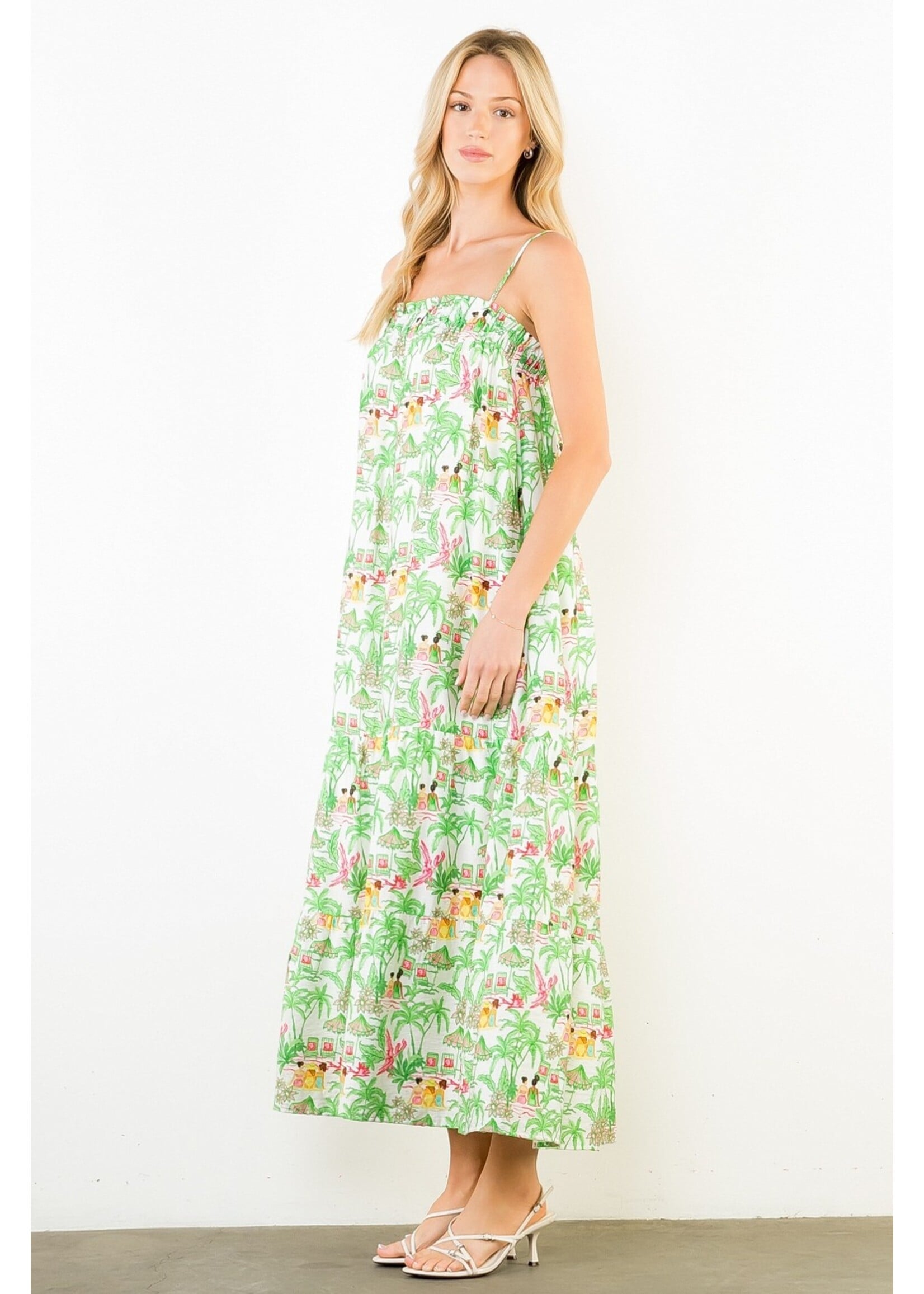 THML Vacation Scene Maxi Dress - FTM3544