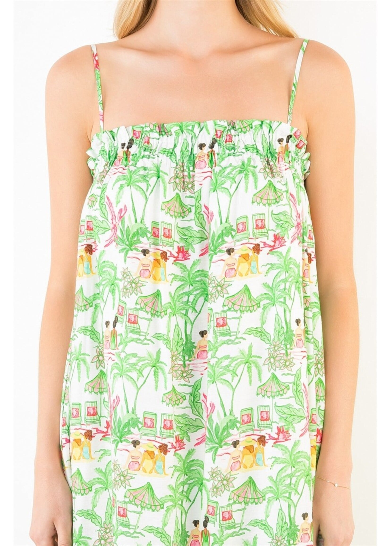 THML Vacation Scene Maxi Dress - FTM3544