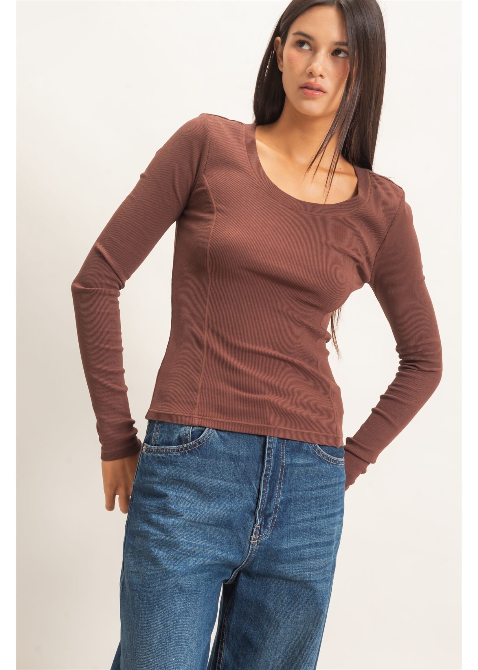 HYFVE Seam Detail Scoop Neck Top - DZ26E242