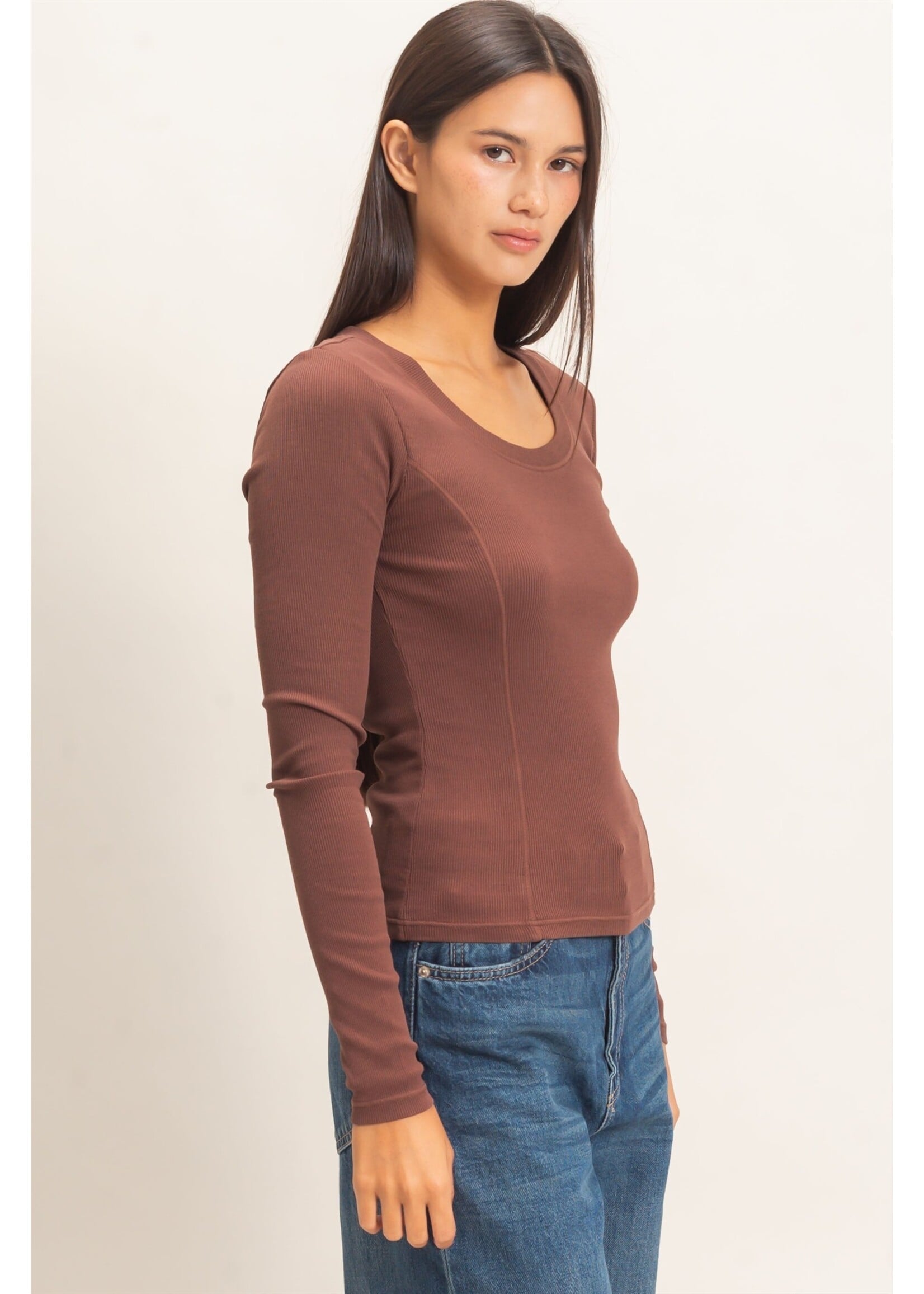 HYFVE Seam Detail Scoop Neck Top - DZ26E242