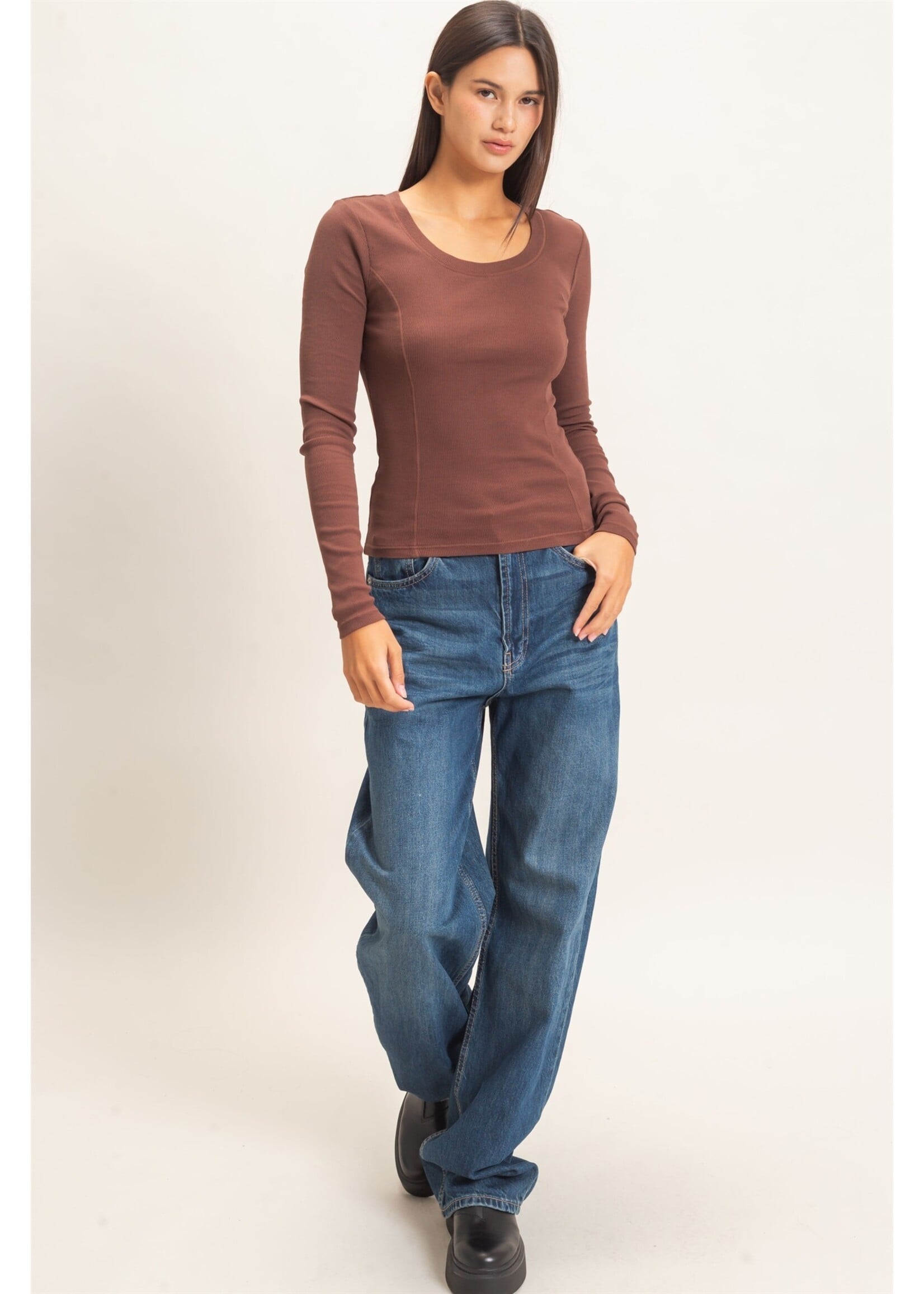 HYFVE Seam Detail Scoop Neck Top - DZ26E242