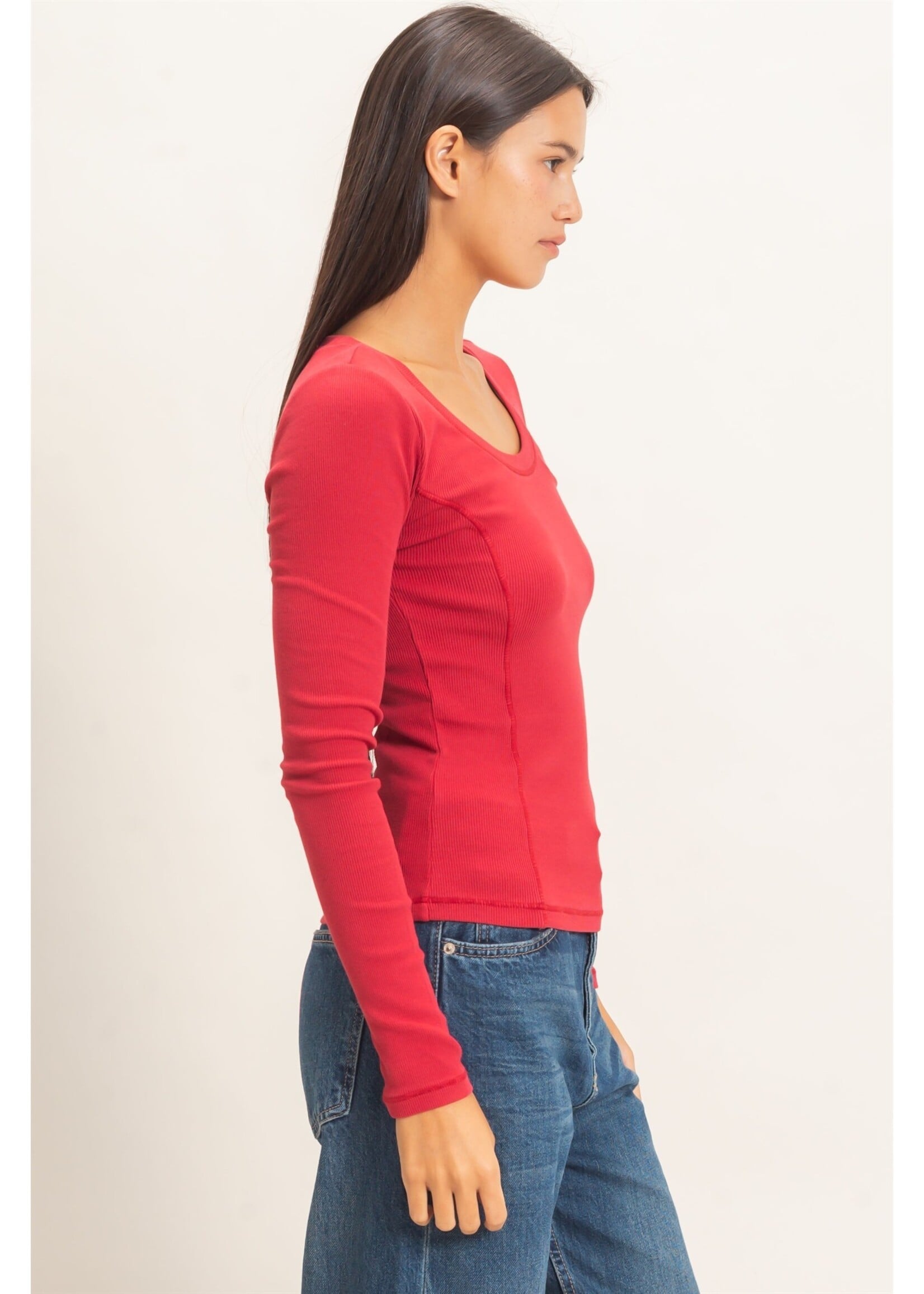 HYFVE Seam Detail Scoop Neck Top - DZ26E242