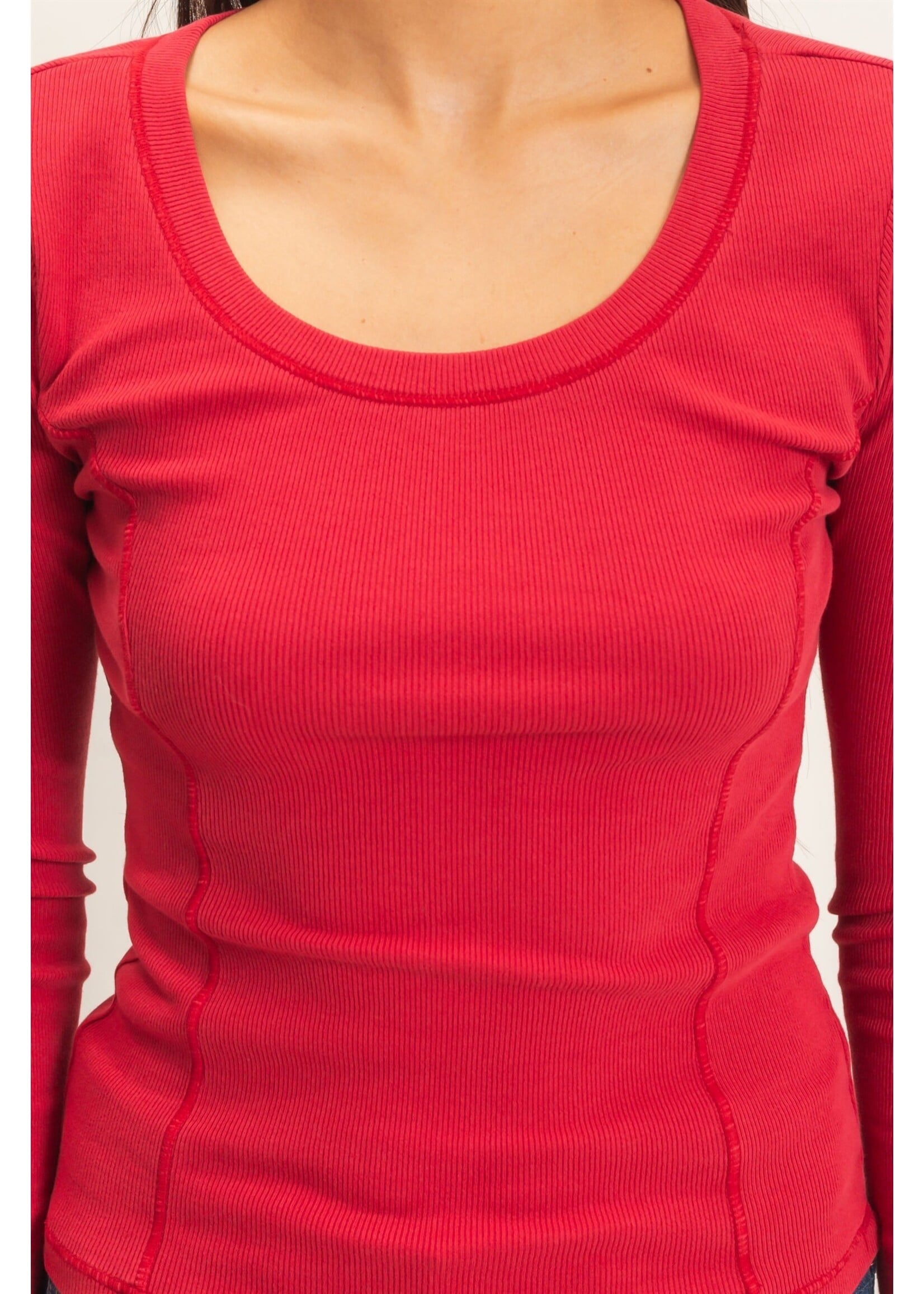 HYFVE Seam Detail Scoop Neck Top - DZ26E242