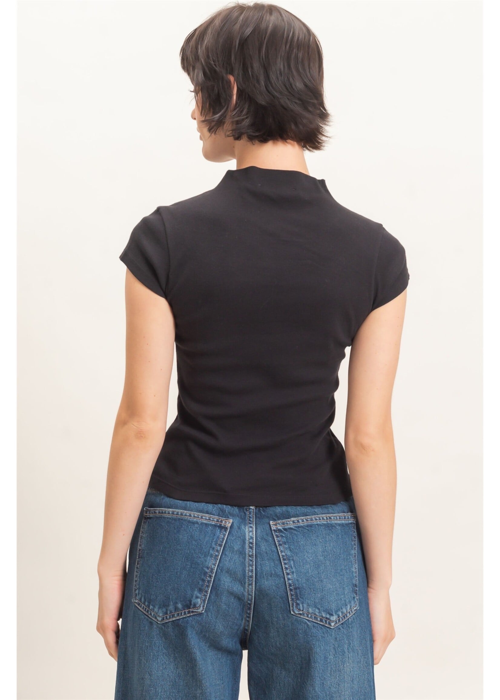 HYFVE Mock Neck Cap Sleeve Top - DZ26E323