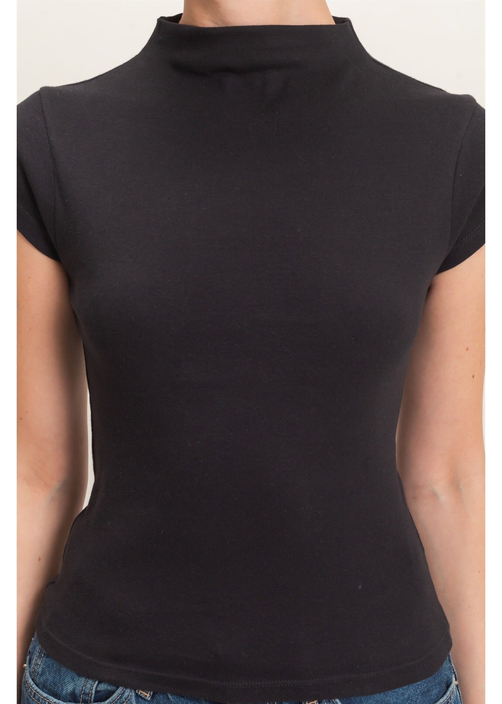 HYFVE Mock Neck Cap Sleeve Top - DZ26E323