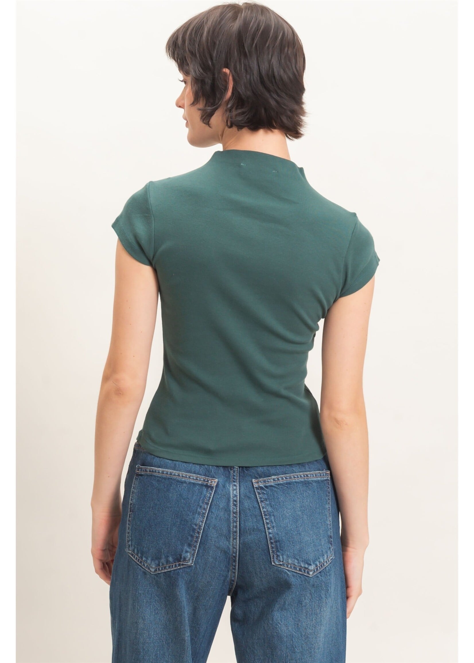 HYFVE Mock Neck Cap Sleeve Top - DZ26E323
