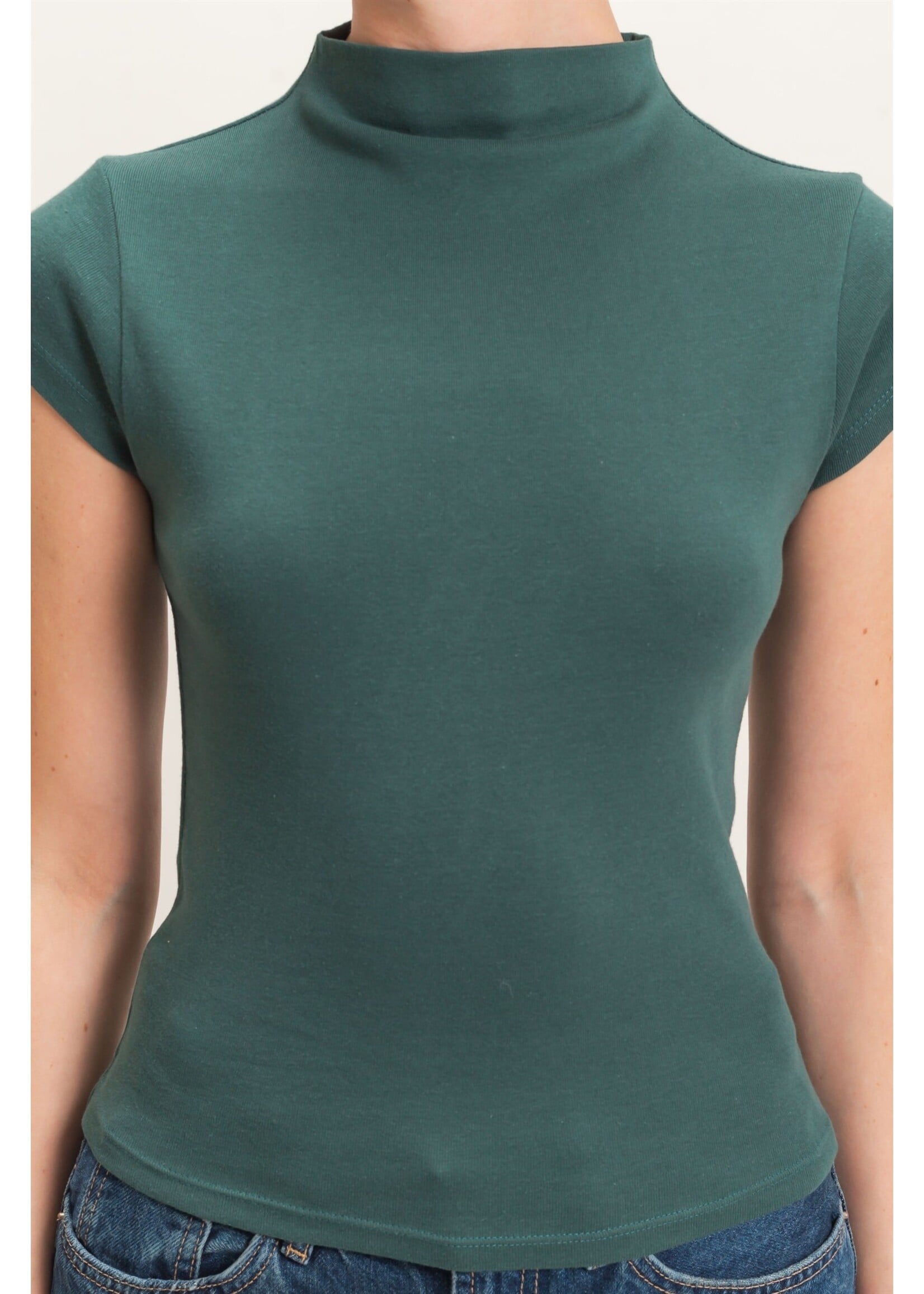 HYFVE Mock Neck Cap Sleeve Top - DZ26E323