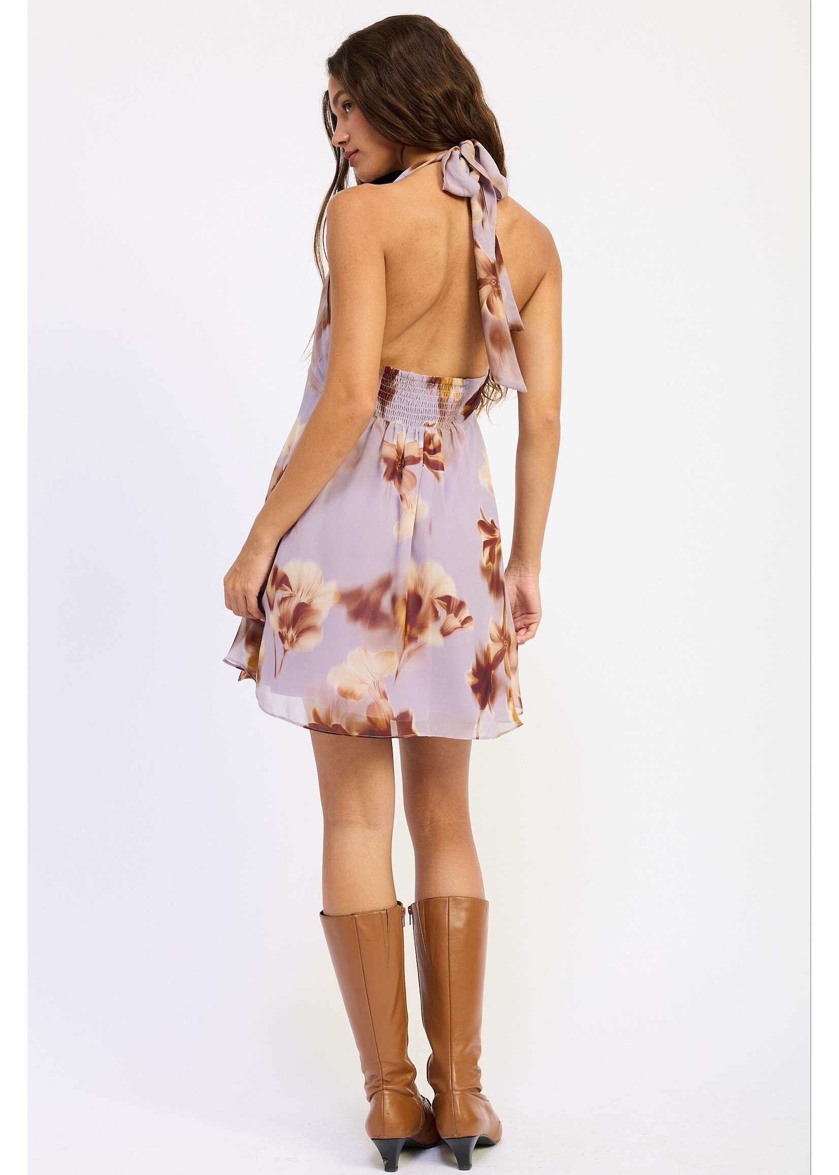 Emory Park Trim Halter Mini Dress - IPJ4736D